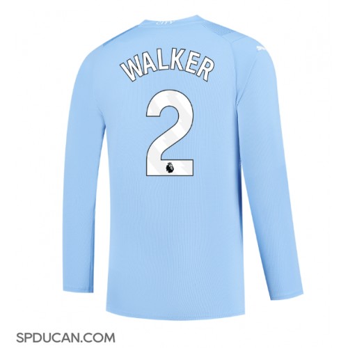 Muški Nogometni Dres Manchester City Kyle Walker #2 Domaci 2023-24 Dugi Rukav